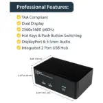KVM jungiklis StarTech.com SV231DPDDUA, vaizdas 6