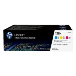 Tonerio kasetė HP 128A 3-pack (CF371AM), žydros, purpurinės ir geltonos spalvų, vaizdas 2