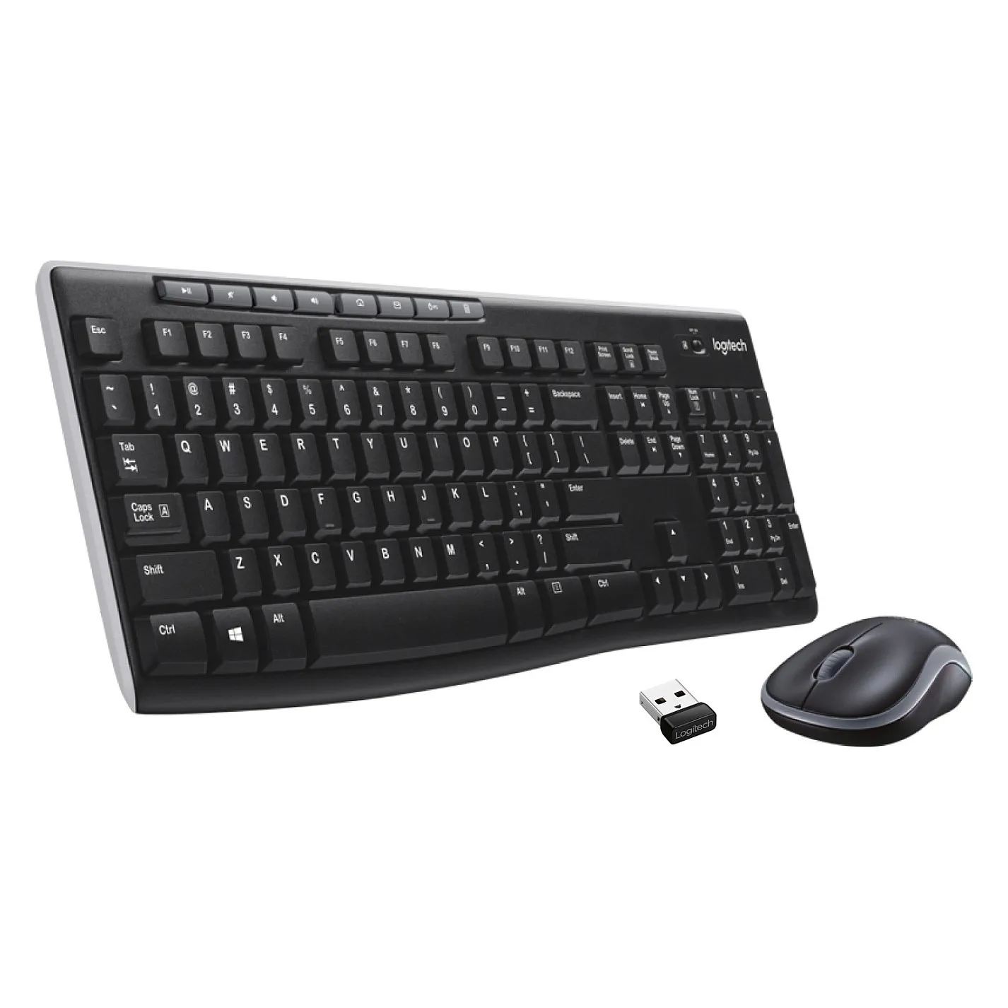 Logitech MK270 Wireless Combo Black ES Logitech MK270 klaviatūra su 111 klavišų ir belaidžiu ryšiu