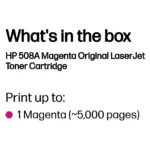 Tonerio kasetė HP 508A (CF363A), purpurinės spalvos, vaizdas 3