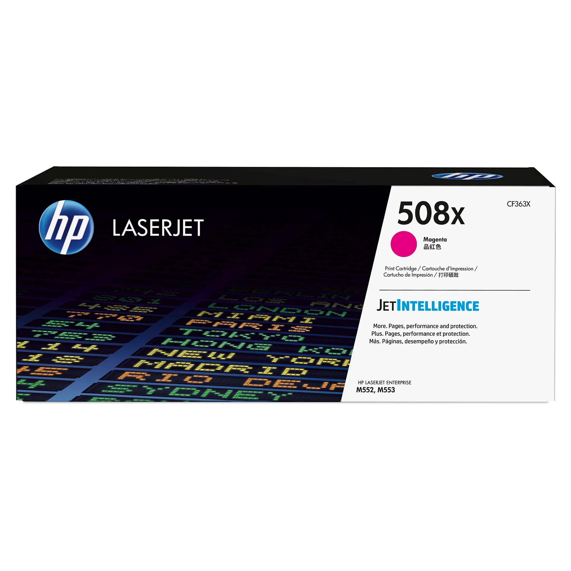 HP 508X High Yield Magenta Original LaserJet toner cartridge Tonerio kasetė HP 508X High Yield (CF363X), purpurinės spalvos