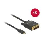 USB vaizdo adapteris DeLOCK 1m, USB-C/DVI 24+1 (85320), vaizdas 2