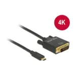 USB vaizdo adapteris DeLOCK 3m, USB-C/DVI 24+1 (85322), vaizdas 2
