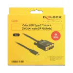 USB vaizdo adapteris DeLOCK 3m, USB-C/DVI 24+1 (85322), vaizdas 3