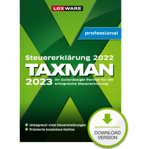 Lexware Taxman professional 2023 5-Platz Lizenz ESD-Download