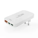 Hama 00125144 charger 65W GaN PD QC 2× USB-C 1× USB-A