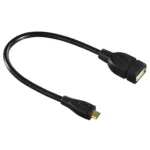 Hama 00173892 USB 2.0 Adapter Cable, OTG micro B plug – A socket 15cm black