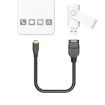 Hama 00173892 USB 2.0 Adapter Cable, OTG micro B plug – A socket 15cm black