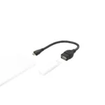 Hama 00173892 USB 2.0 Adapter Cable, OTG micro B plug – A socket 15cm black