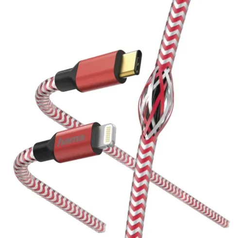 Hama 00183310 USB Type-C Cable – Lighting MFI 1.5m Red