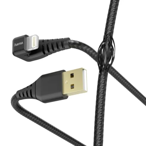 Hama 00187221 Gamer Charging/Data Cable, USB-A – Lightning 1.5m, Black