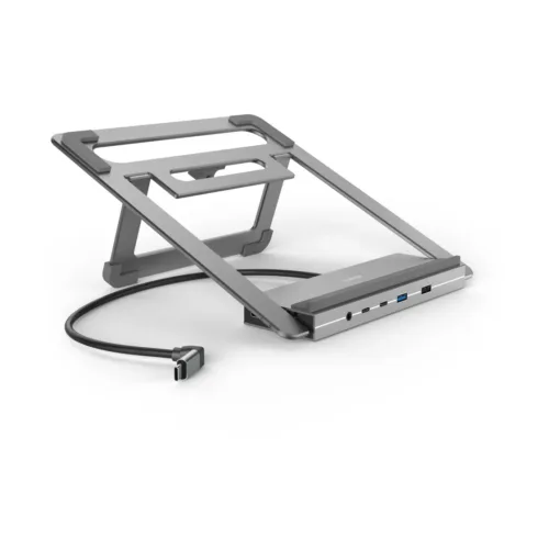 Hama 00200139 Connect2Office Stand, USB-C dock, 12 ports, 100 W, Gray