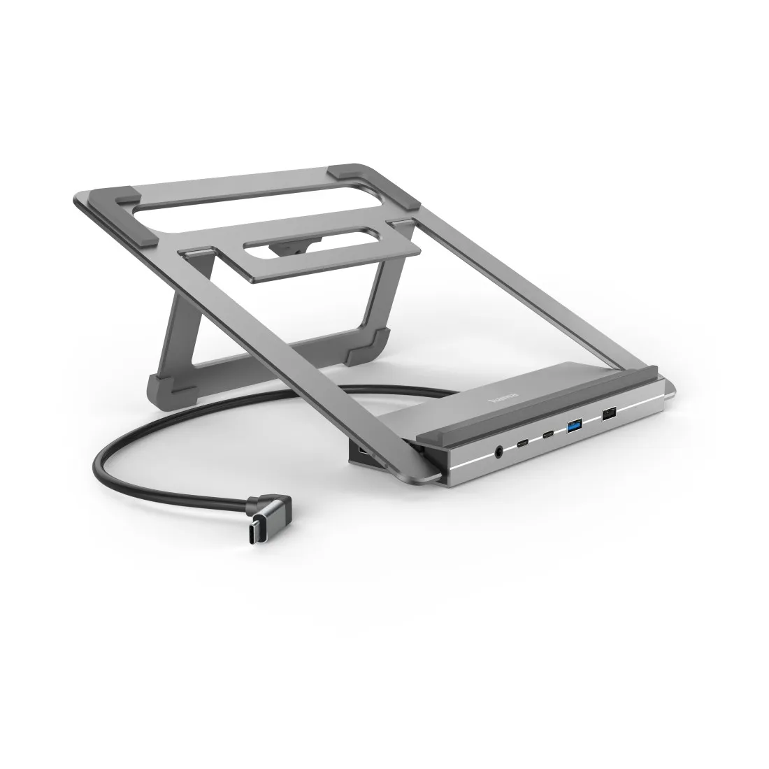 mobilux-00200139 Hama 00200139 Connect2Office Stand, USB-C dock, 12 ports, 100 W, Gray