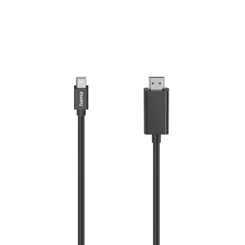 Hama 00200711 Video Cable, Mini-DI Plug – HDMI Plug, Ultra-HD 4K, 1.5m