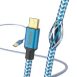 Hama 00201555 Reflective Charging Cable, USB-A – Micro-USB 1.5m Nylon blue