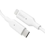 Hama 00201598 Charging Cable, USB-C – Lightning 1m white