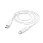 Hama 00201598 Charging Cable, USB-C – Lightning 1m white