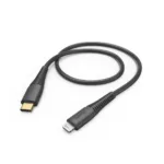 Hama 00201602 Charging Cable, USB-C – Lightning 1.5m black