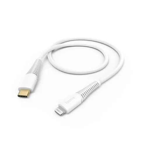 Hama 00201603 Charging Cable, USB-C – Lightning 1.5m white