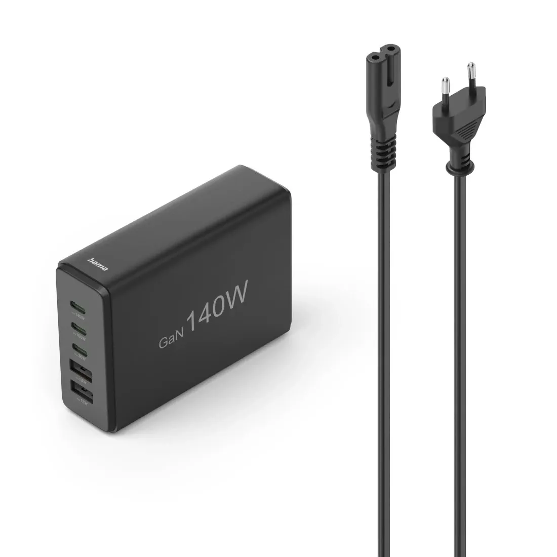 mobilux-00201978 Hama 00201978 Charging Station With 3xUSB-C/2xUSB-A 140 W Black