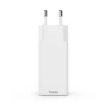 Hama 00201996 Fast Charger GaN, 2x USB-C, 1x USB-A, Mini Charger, PD, 65W, White