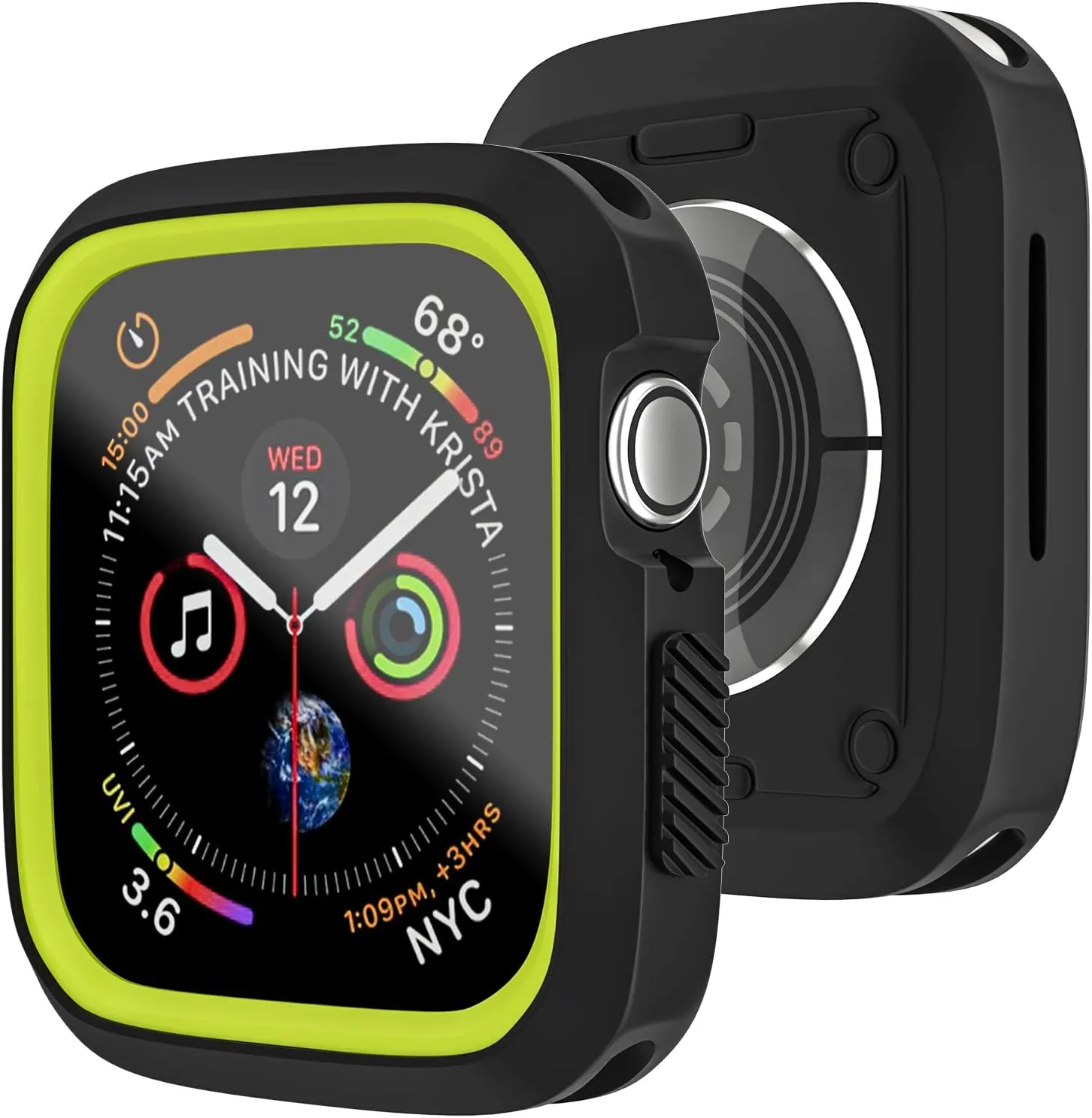 mobilux-102010472012 Devia Dazzle Series protective case (40mm) for Apple Watch black yellow