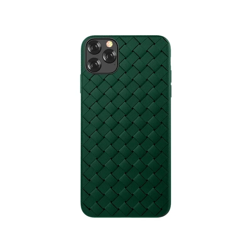 mobilux-102010532023 Devia Woven Pattern Design Soft Case iPhone 11 Pro Max green