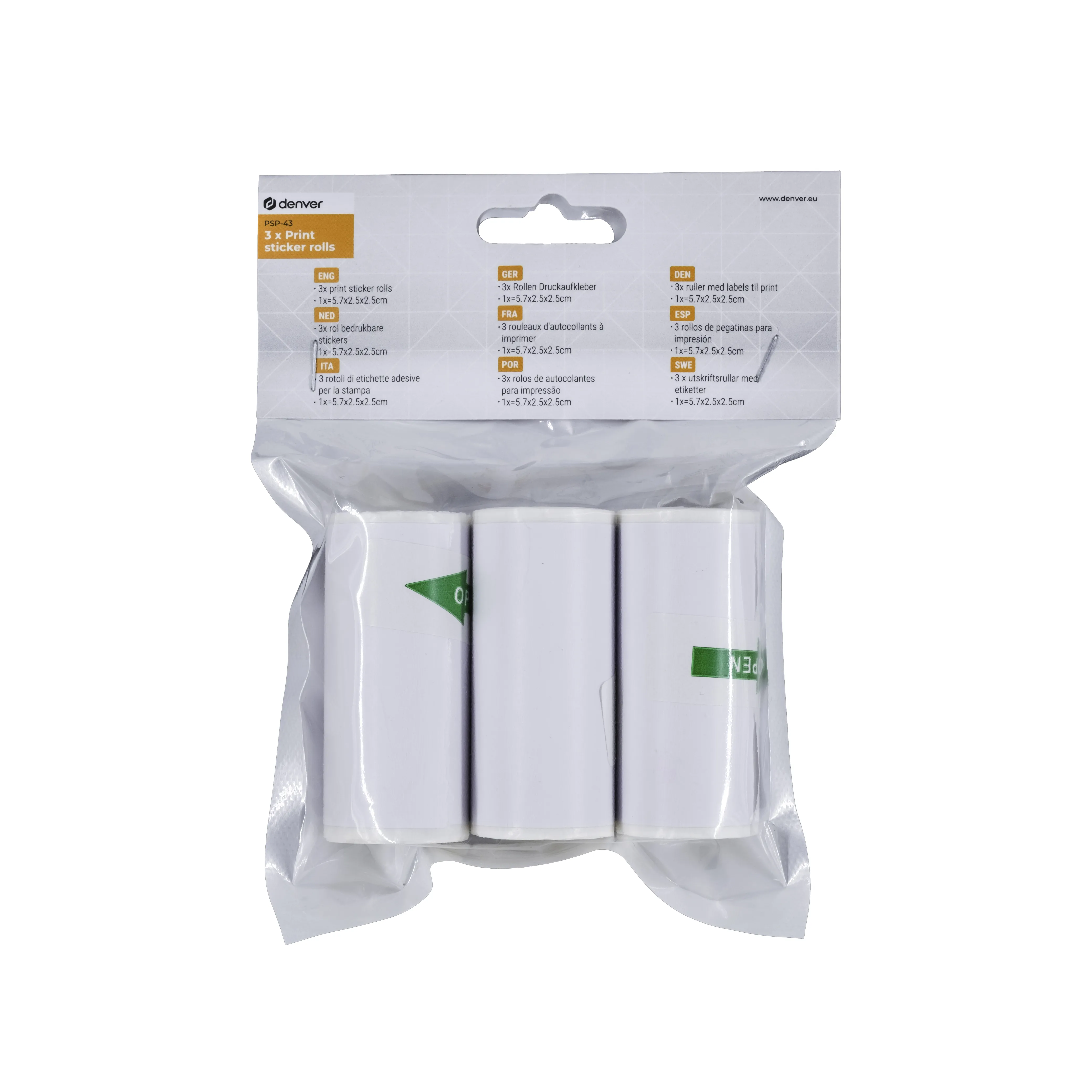 mobilux-122170000010 Denver PSP-43 3x Print Sticker Rolls