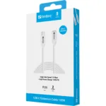 Sandberg 136-55 USB-C>C M-F USB 3.1 100W, 2M