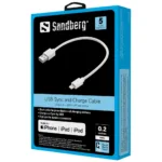 Sandberg 441-19 USB>Lightning MFI 0.2m White