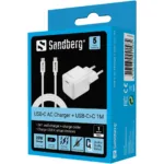 Sandberg 441-58 USB-C 20W Charger + cable 1M