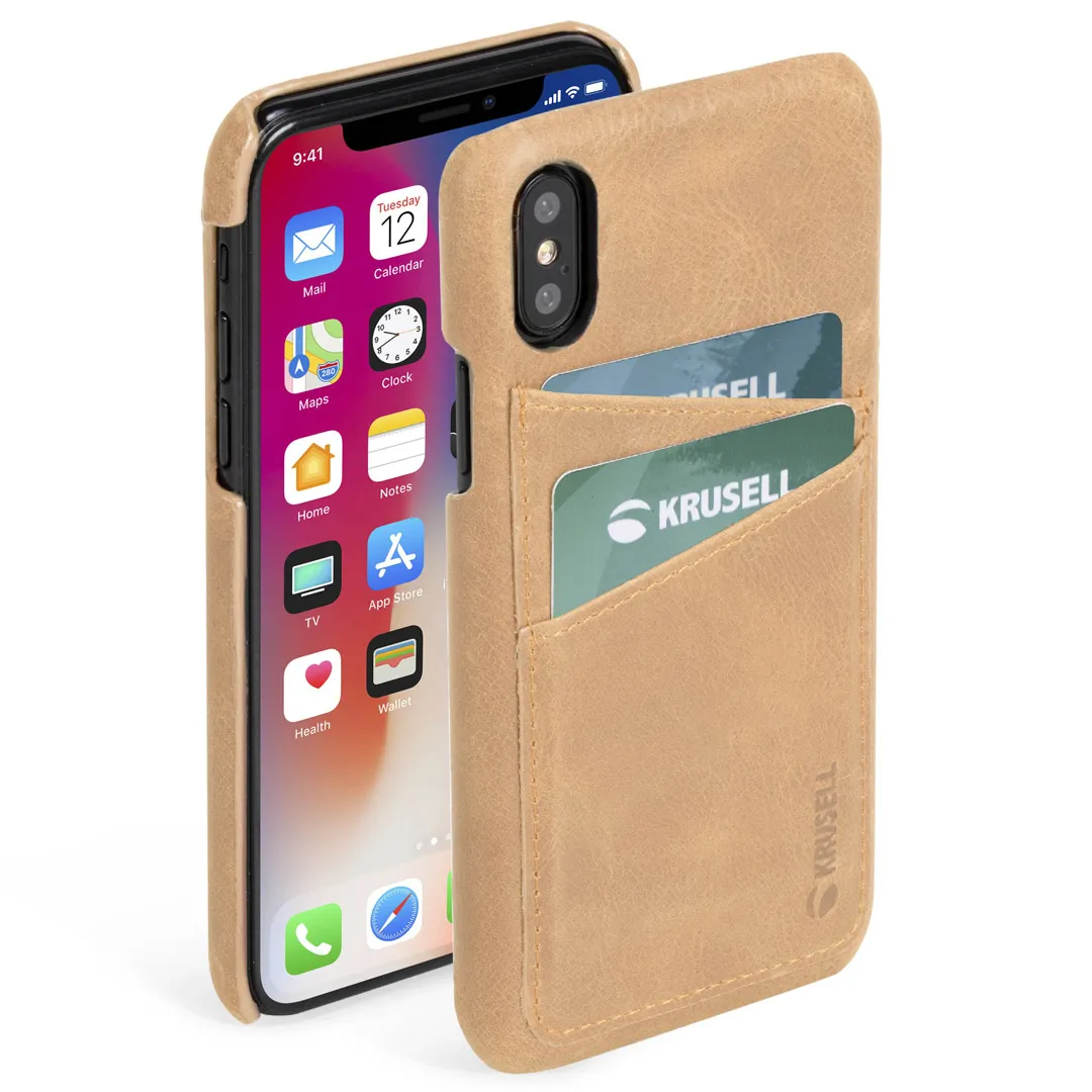 mobilux-61503 Krusell Sunne 2 Card Cover Apple iPhone XS Max vintage nude