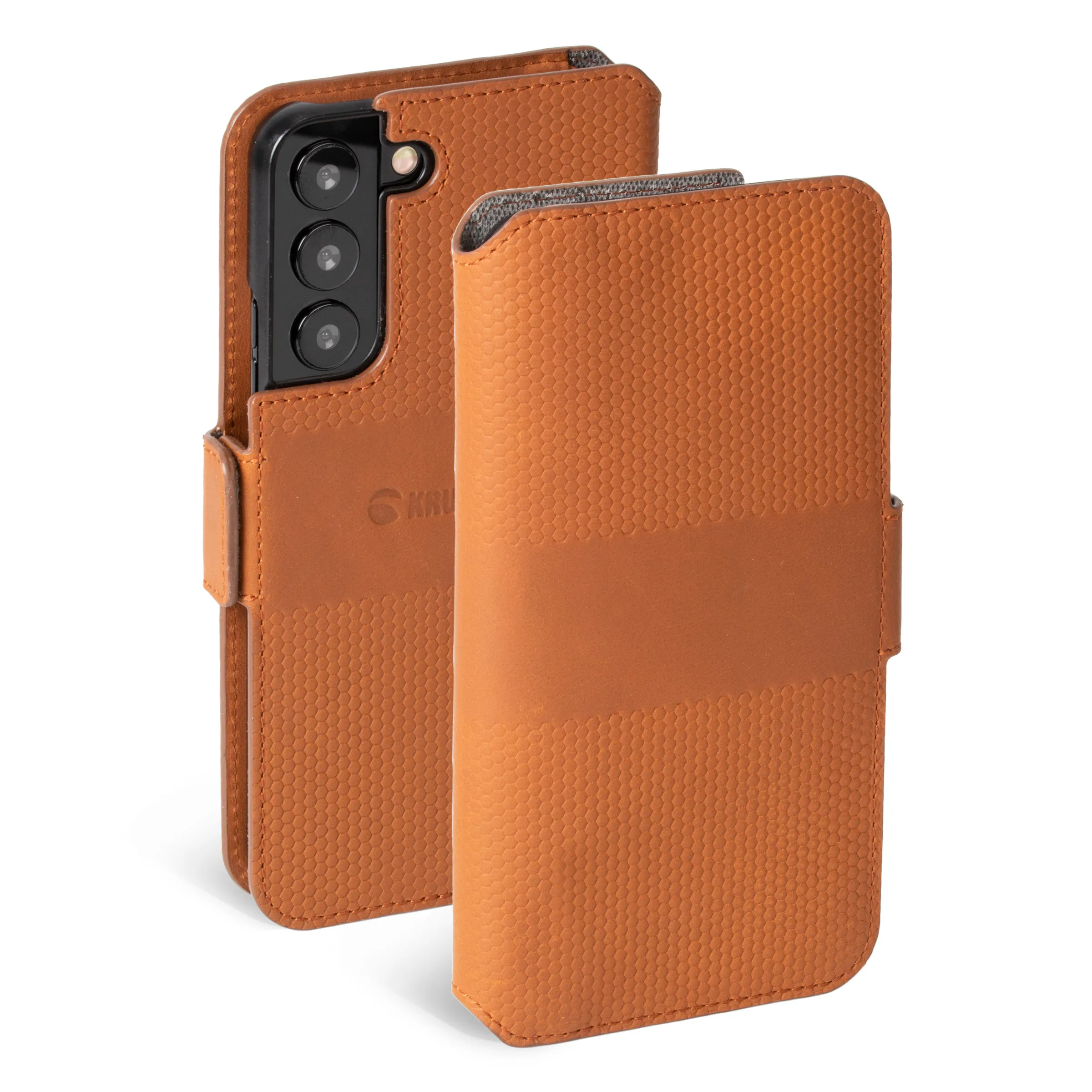 mobilux-62468 Krusell Leather PhoneWallet Samsung Galaxy S22+ cognac (62468)