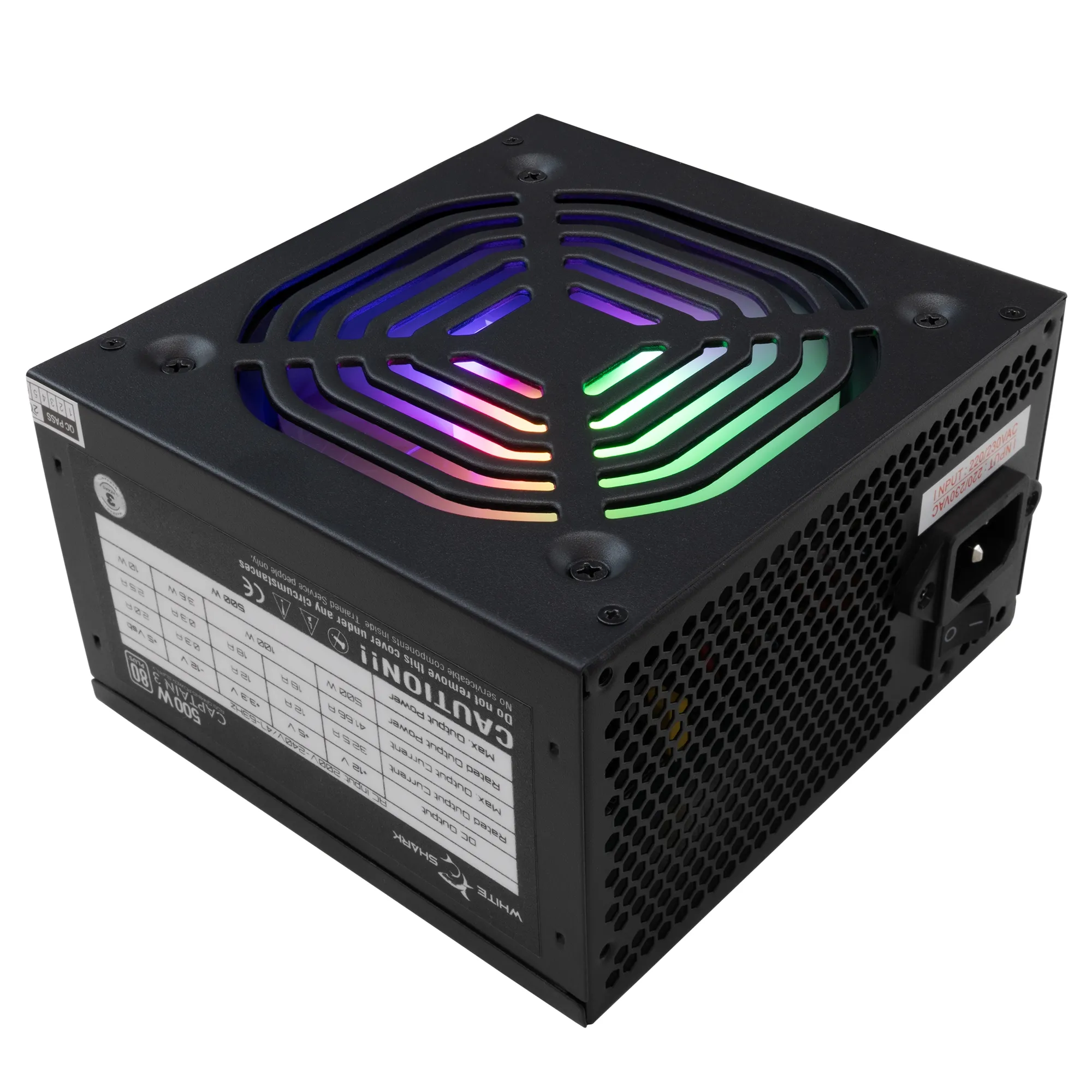 mobilux-captain-3 White Shark GPSU-W500F Captain 3 500W 80+ RGB