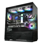 Zalman CHRONIX V2, ATX Mid Tower PC Case, 3 x 120mm ARGB Fans, Black