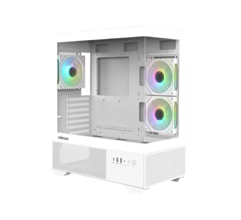 Zalman CHRONIX V2, ATX Mid Tower PC Case, 3 x 120mm ARGB Fans, White