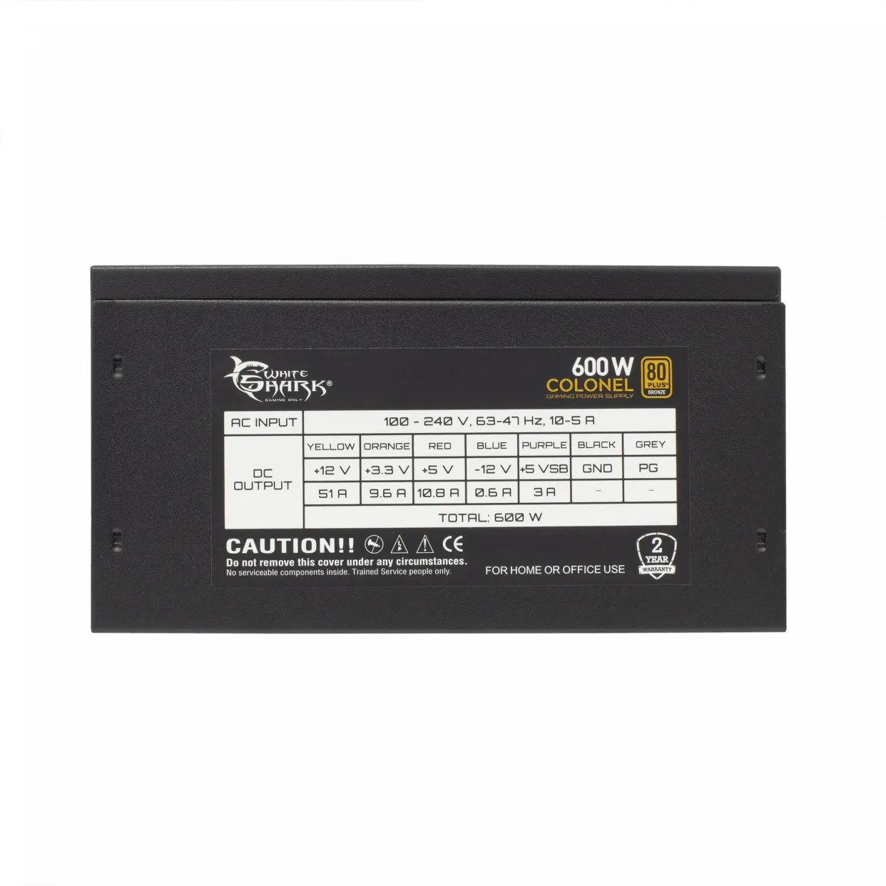 mobilux-colonel-3 White Shark GPSU-B600S Colonel 600W 80+ Bronze SemiModular