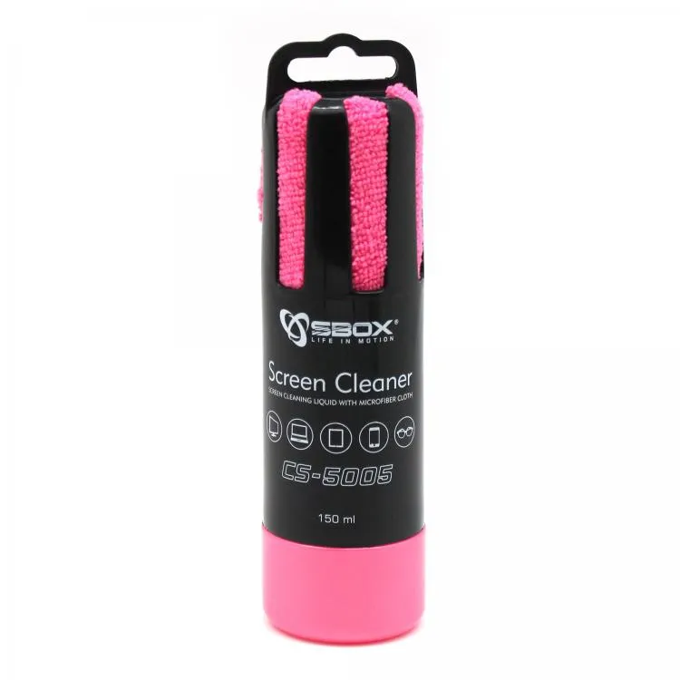 mobilux-cs-5005p Sbox CS-5005P Screen Cleaner 150ml Pink