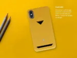 VixFox Card Slot Back Shell for Iphone X/XS mustard yellow