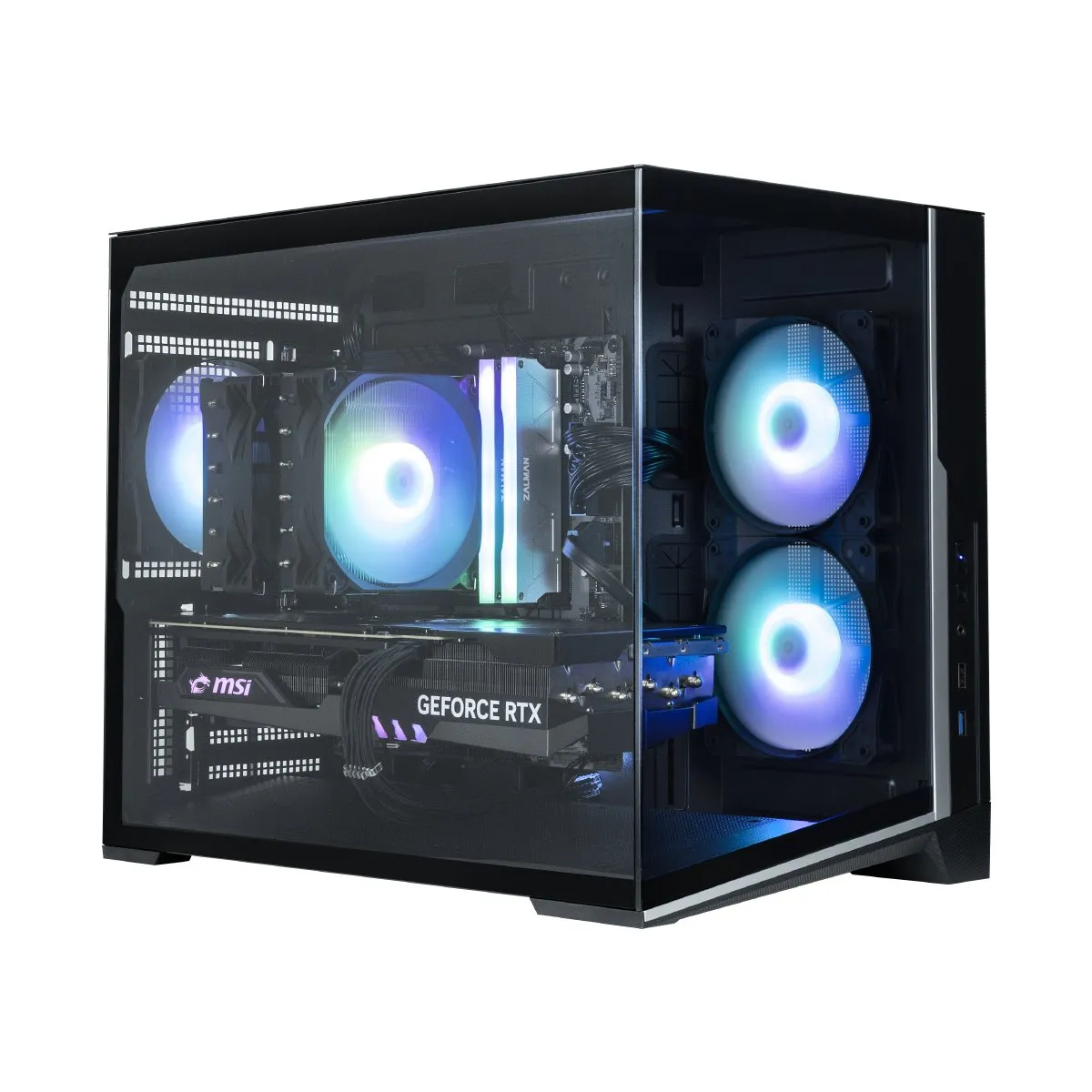 mobilux-d30-black Zalman D30, mATX Mini Tower PC Case, 3 x 120mm ARGB Fans, Black