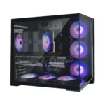 Zalman D40, ATX Mid Tower PC Case, 7 x 120mm ARGB Fans, Black