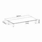 Sbox DS-610 Desktop Riser for Monitor or Notebook