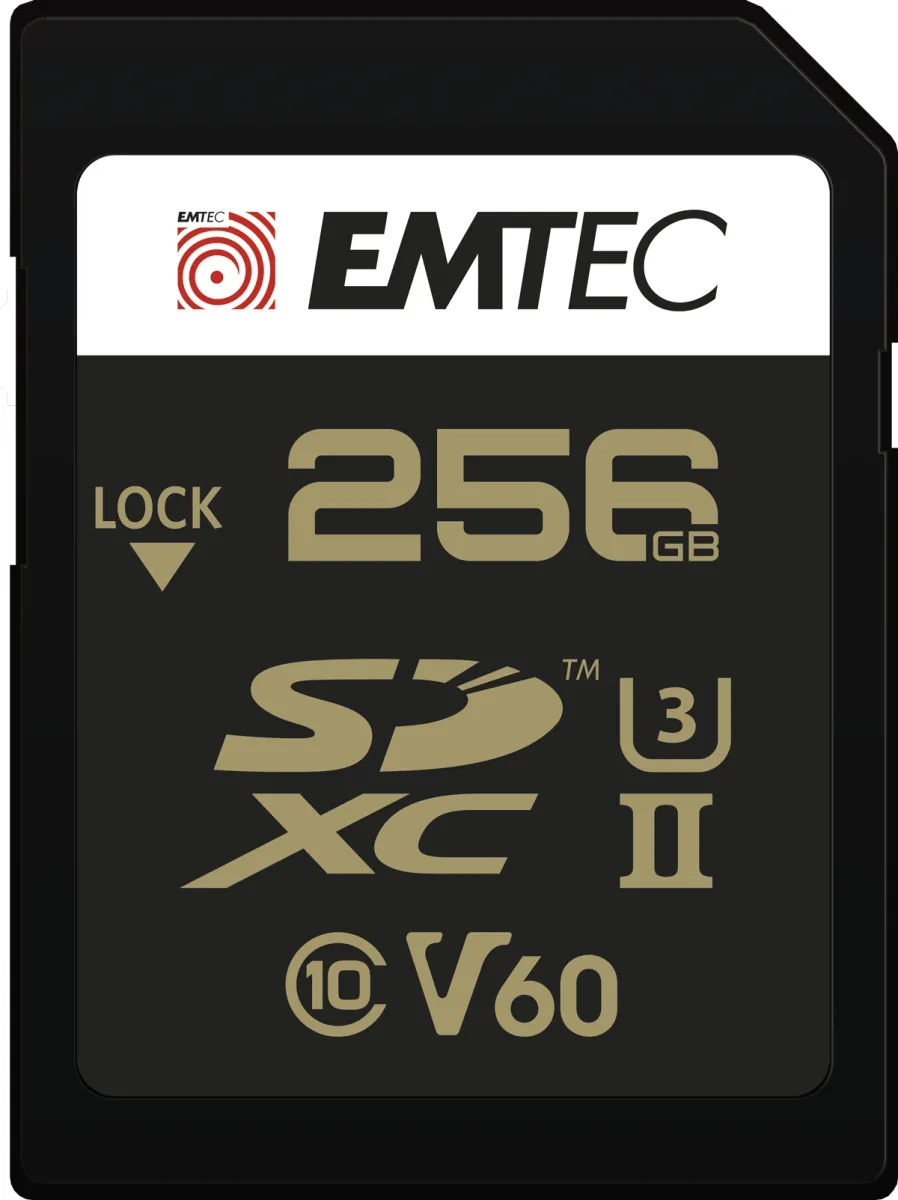 mobilux-ecmsd256guhs2v60 Emtec SDXC 256GB UHS-II V60 SpeedIN Pro+
