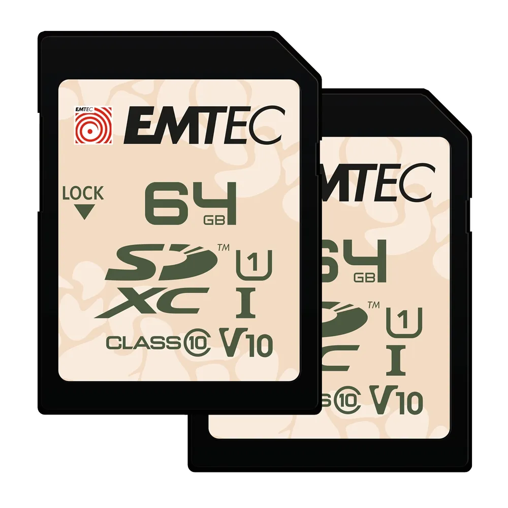 mobilux-ecmsd64gxcu1orp Emtec SDXC 64GB UHS-I U1 V10 Outdoor 2 pcs