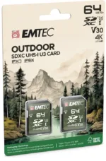 Emtec SDXC 64GB UHS-I U3 V30 Outdoor 2 pcs