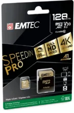 Emtec MicroSDXC 128GB UHS-I U3 V30 SpeedIN Pro