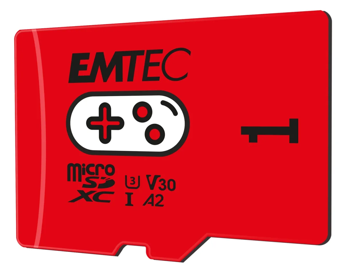 mobilux-ecmsdm1txcu3g Emtec MicroSDXC 1TB UHS-I U3 V30 A2 Gaming Rouge