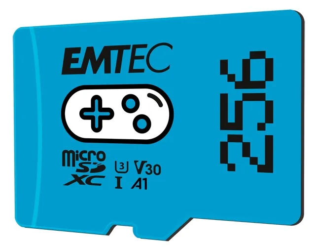 mobilux-ecmsdm256gxcu3g Emtec MicroSDXC 256GB UHSI U3 V30 A1 Gaming Blue