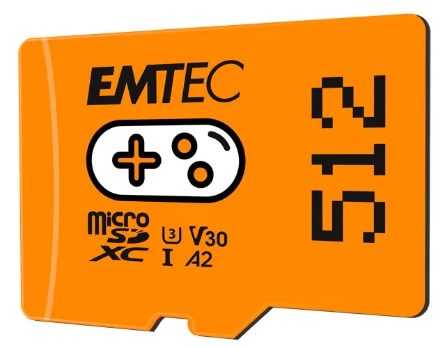 mobilux-ecmsdm512gxcu3g Emtec MicroSDXC 512GB UHSI U3 V30 A2 Gaming Orange
