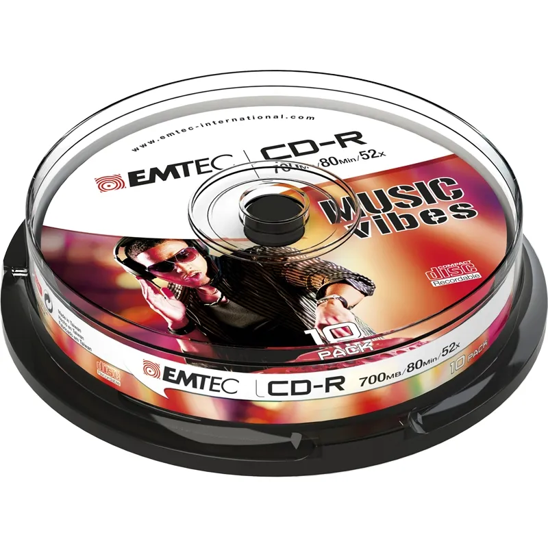 mobilux-ecoc801052cb Emtec CD-R 700MB/80MIN 52x Cake Box 10 pcs